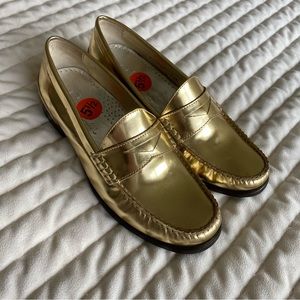 Cole Haan Nike Air gold loafers